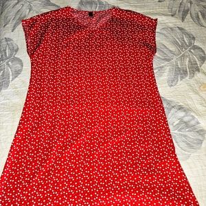 Dress red with hearts